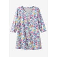 thumbnail image 5 of Woman Within Plus Size Perfect Printed Three-Quarter-Sleeve Scoopneck Tunic, 5 of 6