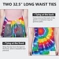 thumbnail image 6 of Rainbow Tie Dye Mandala Apron-Garden Aprons for Women with Pockets-Cotton Linen Waterproof Kitchen Cooking Gardening Aprons Adjustable for Kitchen,Cooking,BBQ and Salon 33x27 Inch, 6 of 7