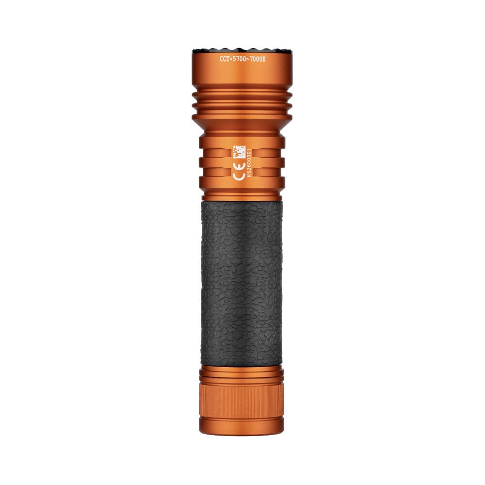 Olight Seeker 4 Pro Orange CW Flashlight & Baton 4 Regal Blue Premium Flashlight