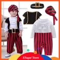 thumbnail image 2 of Disfraz De Pirata Para Bebé Niño Niños Pelele Fiesta De Halloween Cumpleaños Ropa, 2 of 4