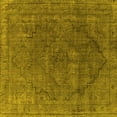 thumbnail image 1 of Ahgly Company Machine Washable Indoor Square Oriental Yellow Industrial Area Rugs, 5' Square, 1 of 4