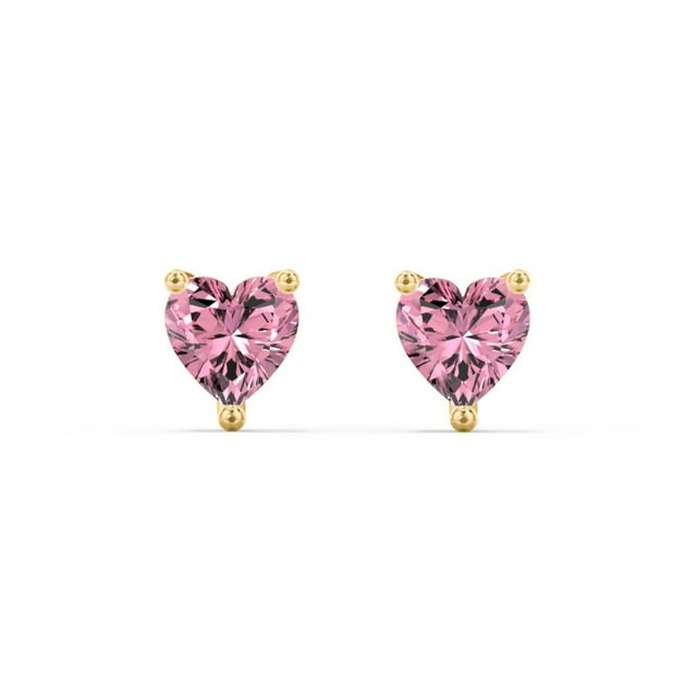 Boucles d'Oreilles Clous Pierre de Naissance Cœur