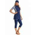 thumbnail image 1 of KXCFCYS Maillot de Bain Modeste à Manches Courtes Burkini Islamique Hijab pour Femmes, 1 of 7