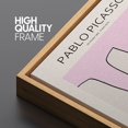 thumbnail image 4 of PixonSign Framed Canvas Print Wall Art Picasso Multicolor Geometric Line Art Abstract Shapes Illustrations Modern Art Decorative Minimal Relax/Calm for Living Room, Bedroom, Office - 24"x36" NATURAL, 4 of 5