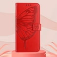 thumbnail image 6 of ELEHOLD for Google Pixel 10A PU Leather Wallet Flip Case, Cute Butterfly Fold Kickstand Cover with Strap, Red, 6 of 10