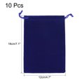 thumbnail image 2 of Uxcell 18x12cm Microfiber Pouch, 10Pcs Soft Storage Drawstring Gift Bag, Dark Blue, 2 of 5