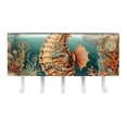 thumbnail image 2 of PhooArto Key Holder for Wall Decorative with 5 Key Hooks, Vintage Map Seahorse Holders Wall Mount Organizer with Mail Key Rack, Self Adhesive, 2 of 7