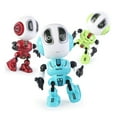 (Blue) Children's Alloy Robot Intelligent Touch Parentchild