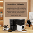 thumbnail image 3 of Penthouse Paws Smart Maxx HD Automatic Pet Food Feeder, 7L Capacity, 1080p Camera, WiFi App Control, 2-Way Audio, Anti-Jam Design, Backup Power, Stainless Steel Bowl, White, for Cat & Dog, 3 of 9