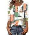 thumbnail image 2 of LiMoi Womens Summer Tops Dressy Casual Womens 3/4 Sleeve Shirts Plus Size Shirts for Curvy Women Graphic Tshirts Shirts for Women Get it Fast, 2 of 7