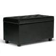 thumbnail image 2 of Atlin Designs Banc de Rangement en Faux Cuir Noir, 2 of 6