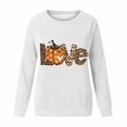 thumbnail image 4 of WFJCJPAF 2025 New Thanksgiving Thanksgiving Tops for Women,Thanksgiving Fashion Women's Casual Long Sleeve Printed Ladies Sweatshirts Tops,Thanksgiving Tops for Women - White M, 4 of 4
