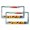 Pattern-195, variant on 2 Pieces Beautiful Beach Scene at Sunrise License Plate Cover Gold Sun Sunset Nature Landscape Licenses Plates Frames Front Licenses Plate Covers Car Tag Frame Stainless Aluminum 2 Hole