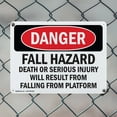 thumbnail image 5 of (2 Pack) Fall Hazard Falling From Platform OSHA Danger Sign 14 Inch X 10 Inch Plastic Sign, Weather Resistant, UV Protected for Workplace, Business, and Construction Site, Made in the, 5 of 8