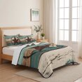 thumbnail image 5 of Full Quilt Set 78''x90'', Texas Star Vintage Lightweight Bedspread Coverlet Set with 2 Pillow Shams, Country Teal Brown Farmhouse Wooden Breathable All Season Quilt Bedding for Bedroom/Guest Room, 5 of 9