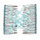 thumbnail image 2 of Doble clip de peine para mujer Pinza de Elástica para Cabello con Nudos Y Accesorios para - Azul Azul Magideal Doble clip de peine para mujer, 2 of 7