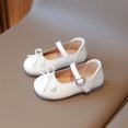 thumbnail image 7 of Girls Bow Decor Mary Jane Flat Shoes with Heart Buckle Scalloped Edge Soft Sole Dress Shoes Cute Princess Shoes, 7 of 7