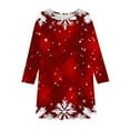 thumbnail image 3 of FamilyThread Girls Christmas Dress Long Sleeve Dress for Girls Swing Twirly Skater Dresses Casual A Line Dresses For 4-14Y, 3 of 4