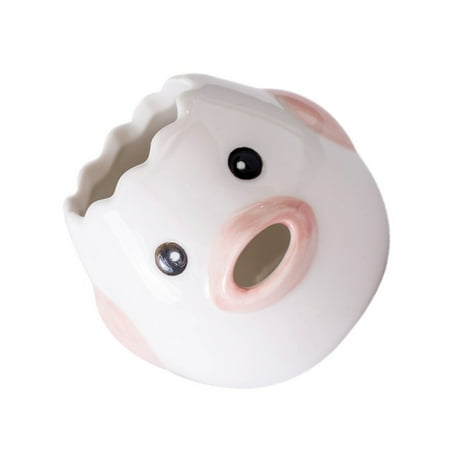 

Egg Divider Egg Yolk White Ceramic Separator Cute Chicken Pattern Design Egg Yolk Extractor for Cooking Baking Accessories Pink