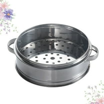 LEORX Stainless Steel Food Steamer Basket with Handle for Kitchen Use Silver Cookware