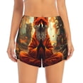 thumbnail image 2 of Salouo Maple Leaf Meditating Fox Print Women's 2 in 1 Running Shorts Double-Layer Shorts Athletic Workout Gym Yoga Shorts Running Shorts for Women-XX-Large, 2 of 7