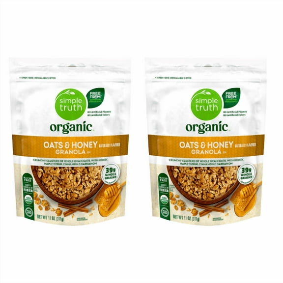 Simple Truth Organic Oats and Honey Granola 11 oz ,2 Pack