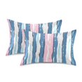 thumbnail image 2 of Hand Drawn Stripes Pattern Luxury Silky Soft Pillowcase Standard Size Wrinkle Resistant Envelope Closure 20x26in, 2 of 9