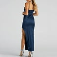 thumbnail image 6 of Lovskoo 2024 Wedding Guest Dresses for Women Evening Gown Trendy Suspended Dress Loose Sleeveless Solid Ankle Dress Long Cocktail Dresses 2023 Navy, 6 of 9