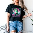 thumbnail image 5 of Vaperwave Frankenstein Retro Neon Horror T-Shirt, Synthwave 80's Styled Classic Halloween Tee, 5 of 5