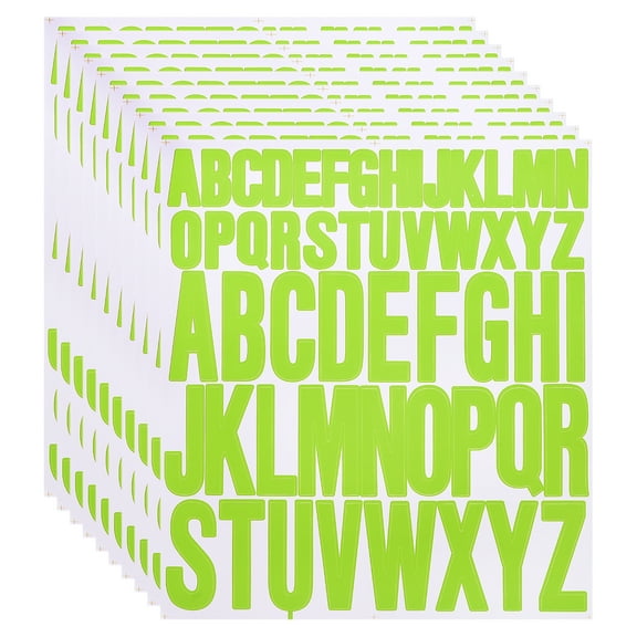 10 Sheet Vinyl Letter Sticker, 1 Inch, 2 Inch 520Pcs Stick Letters, Light Green