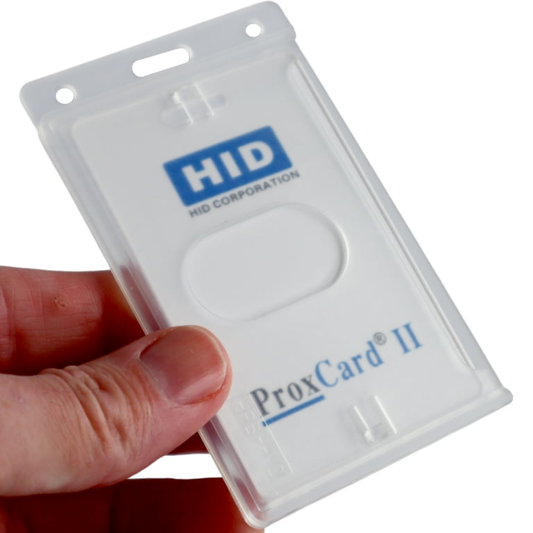 Vertical Rigid Badge Holders for HID Clamshell - 70 Mil Prox Card
