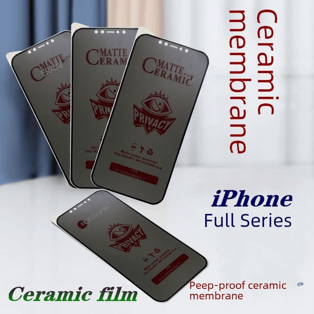 Adecuado para iPhone 13 14Pro, película de cerámica antiespías, película suave antiespías para Apple Xs max XR, película de privacidad 8P