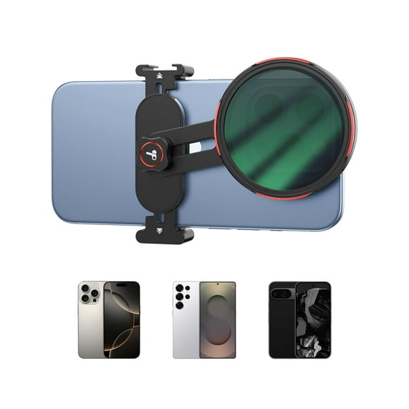 Soporte para filtro de teléfono TELESIN de 67 mm, soporte con clip para vlogs