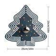 thumbnail image 5 of Stylish Metal Hanging Christmas Tree Wind Spinner - Modern Design with Concentric Lines & Colorful Dots for Festive Yard Decor, 5 of 5