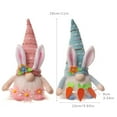 thumbnail image 5 of 2 Pack Lighted Bunny Easter Gnome Plush, 11" Handmade Scandinavian Swedish Tomte, Light Up Elf Toy Easter Present, Battery Operated Rabbit Gifts Spring Tabletop Easter Holiday Decorations, 5 of 9