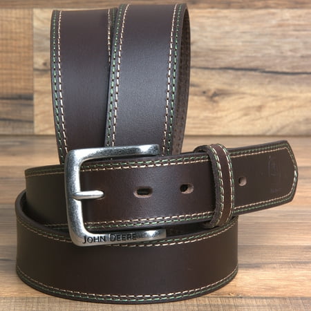 Leather Jean Casual Belt - 32 MENS BROWN LEATHER CASUAL JEAN BELT 1-1/2 CHOCOLATE BROWN