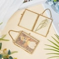 thumbnail image 5 of 2Pcs Wall Hanging Mini Photo Frames 4.1x2.9 inch Double Glass Picture Frame with Chain Alloy Folding Frame DIY Vintage Artwork Display Frames for Pressed Flowers Pictures Home Wall Decor DIY, 5 of 6