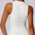 thumbnail image 4 of JIAYUE Women's Tank Tops Solid Color Turndown Collar Sleeveless Athletic Tennis Workout Fitness Cropped For Sports Casual Summer Spring Cozy Female Vest, 4 of 4