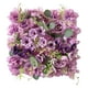 thumbnail image 3 of Panel de pared decorativo con flores artificiales, 13,78 x 13,78 pulgadas, ligero y romántico. Púrpura, 3 of 9