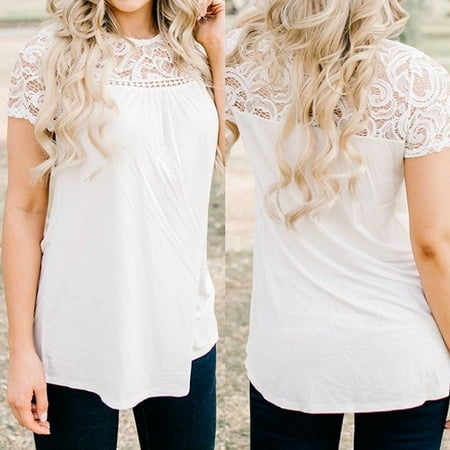 2019 New Women Summer Lace Solid Elegant Hollow Out Vest Top Blouse Casual Tank Tops Shirt New Fashion White Size