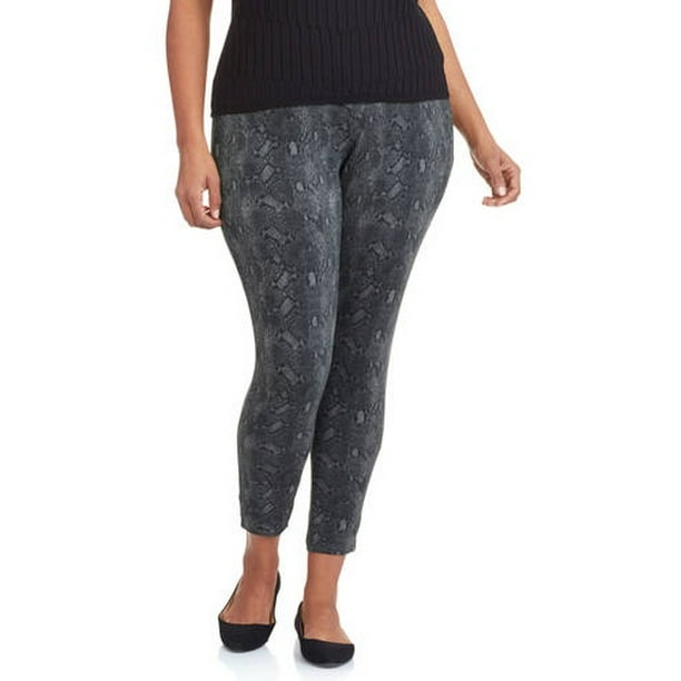 Faded Glory Women's PlusSize Printed Essential Leggings Walmart