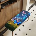thumbnail image 2 of Xoenoiee Butterfly Flower Print Soft Stretch Dining Bench Cover, Waterproof Elastic Removable Seat Cushion Slipcover for Kitchen Dining Bench Seat Protector, 2 of 7