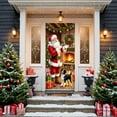 thumbnail image 5 of Merry Christmas Door Cover Christmas Hanging Ornaments, Beautiful Santa Door Cover for Christmas Decorations Winter Holiday Party Supplies 70.87x35.43 Inch Multicolor, 5 of 6