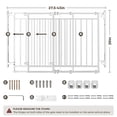 thumbnail image 7 of Pet Gate, Caveen No Bottom Bar Pet Safety Gate, 27.5-43" Dog Safety Gate for Stairs and Doorway, White, 7 of 7