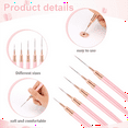 thumbnail image 2 of Nail Art Liner Brushes, 5Pcs Painting Brush Set Dotting Drawing Tool Design Detail, 2 of 4