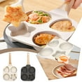 thumbnail image 3 of 1 Set 4 Hole Skillet with Handle,Non Stick Egg Frying Pan,Multi-Purpose Divided Nonstick Frying Pans for Breakfast Shape Egg, 3 of 9