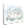 thumbnail image 3 of Swan Duo Bathtub Botanicals Animals & Insects Graphic Art Gallery Wrapped Canvas Print Wall Art, 3 of 7