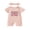 Pink, variant on Newborn Baby Girls Boys My First 4th of July Outfits Baby Boy Girl Independent Day Summer Clothes Ribbed Romper Patriot Letter Star Embroidery Short Sleeve Jumpsuit Playsuit Headband