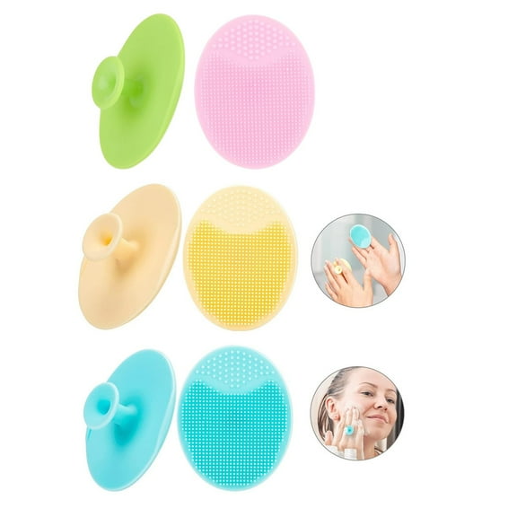 Facial Cleansing Brush, 6 Pack Face Scrubber Face, Exfoliator Pad Silicone Face Scrubber, Scrubber Face Massager Brush Anti-Aging Skin Cleanser and Deep Exfoliator Makeup Tool for Girl Sister Women