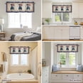thumbnail image 5 of Happy Independence Day USA Flag Valances for Windows,Kitchen Valance Rod Pocket Short Curtain, Retro Blue Truck Valance Curtain Window Valances for Bedroom Bathroom Living Room 42x18in, 5 of 9